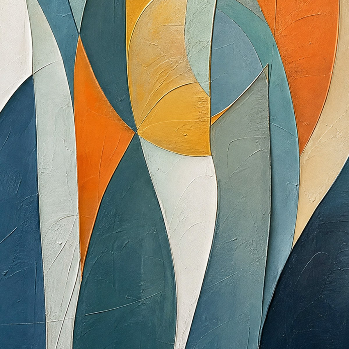 SOLSTICE: Textured Geometric Abstract Oil Painting