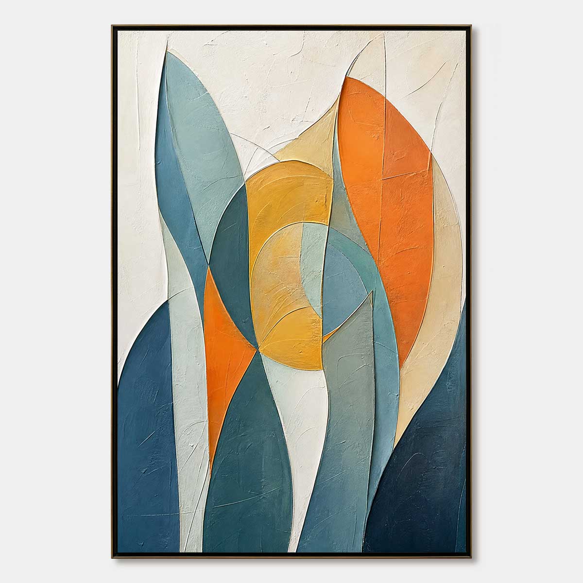 SOLSTICE: Textured Geometric Abstract Oil Painting