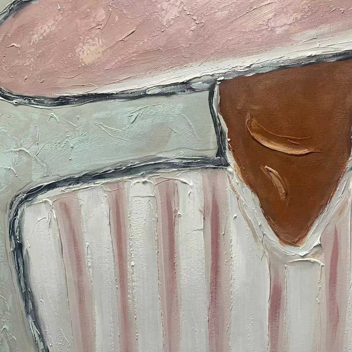 SOMBRERO DUET: Textured Figurative Portrait Diptych