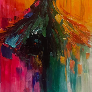 SOULFLIGHT- Textured Impasto Figurative Oil Painting of Dancer