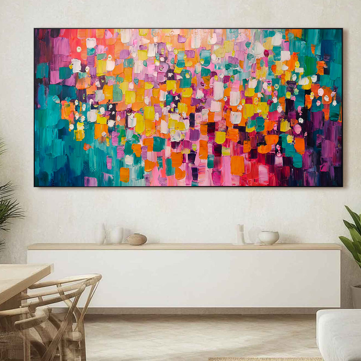 Ready to Ship ｜SPECTRUM MOSAIC: Textured Impasto Abstract Oil Painting