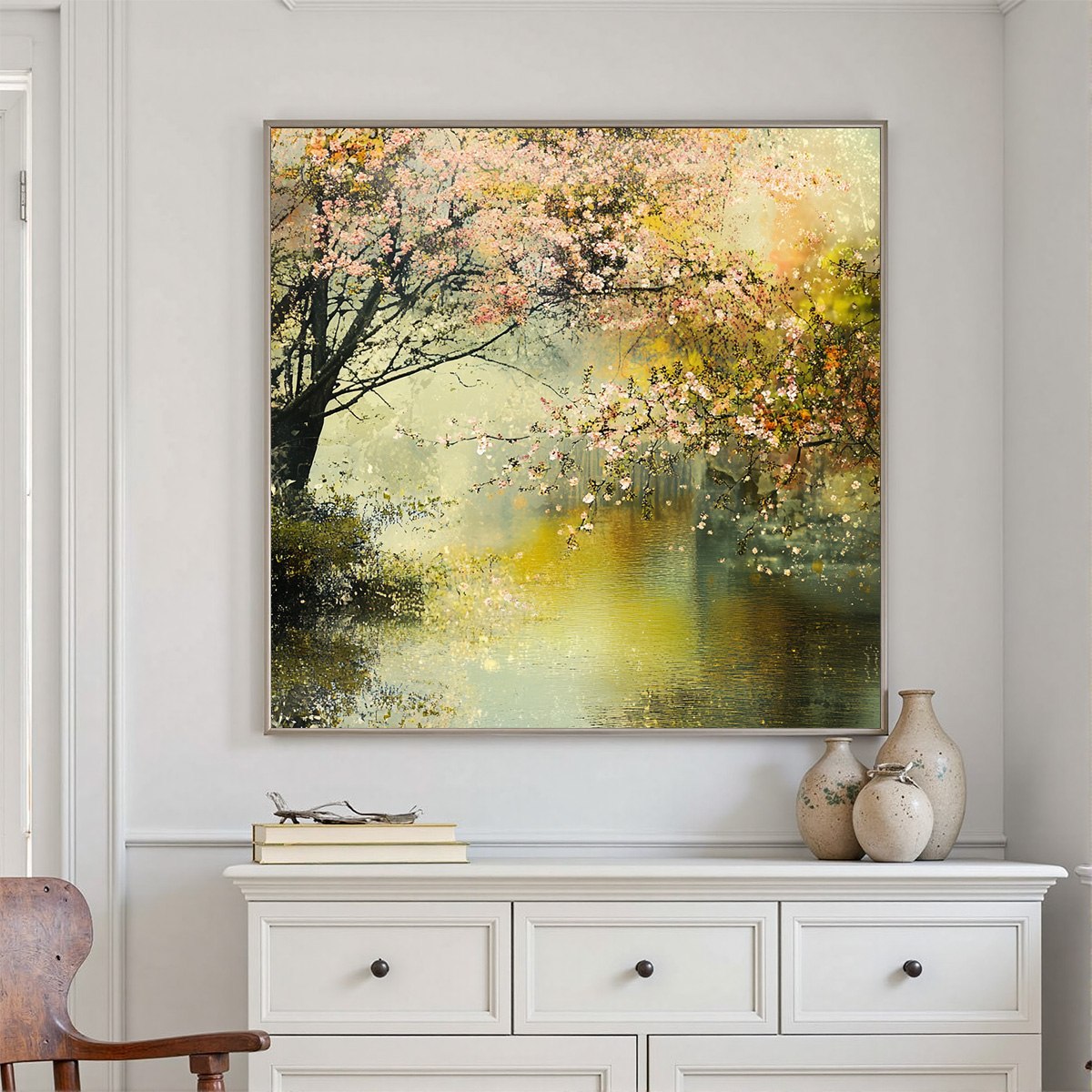 絵画 REVERIE 10 Spring Reverie: Impressionist Floral Landscape Oil Painting