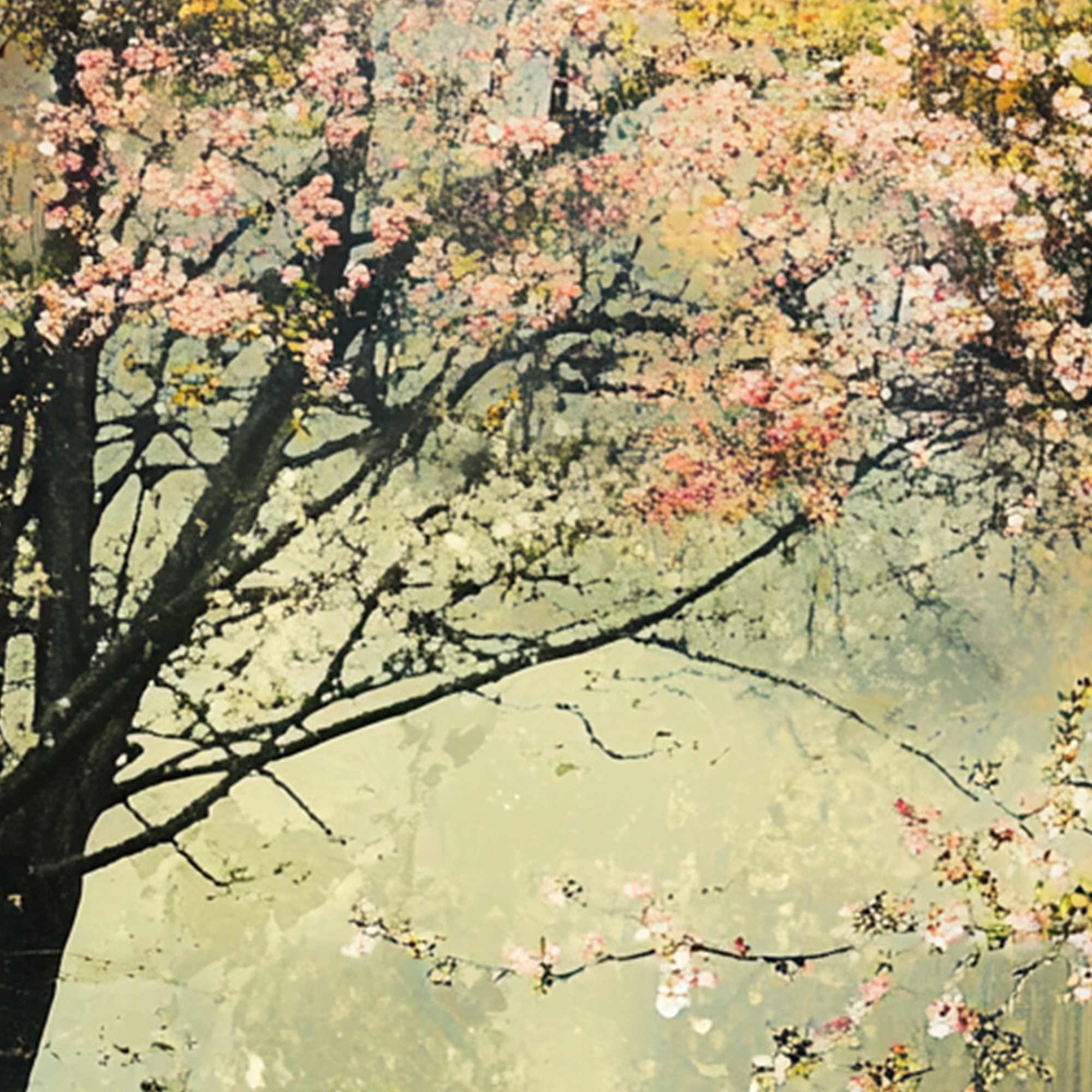 Spring Reverie: Impressionist Floral Landscape Oil Painting