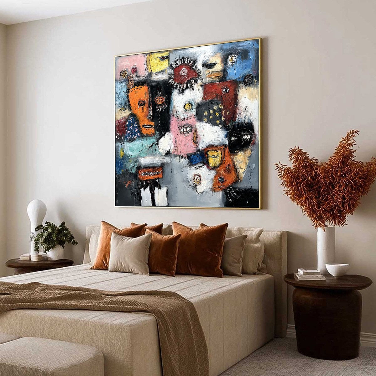 STATIC: Expressive Neo-Expressionist Abstract Faces Painting