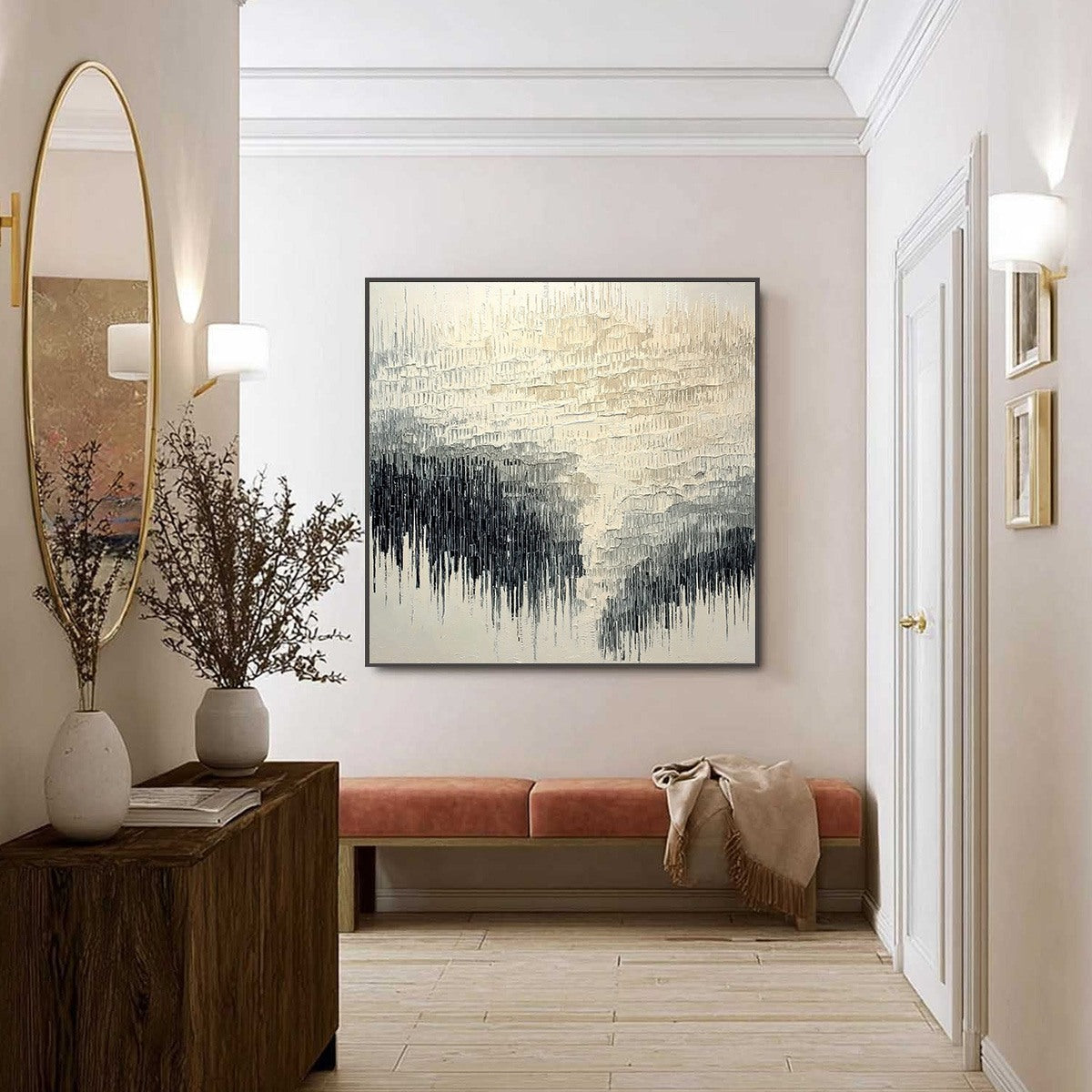 STATIC FLOW: Heavy Texture Wabi Sabi Abstract Painting