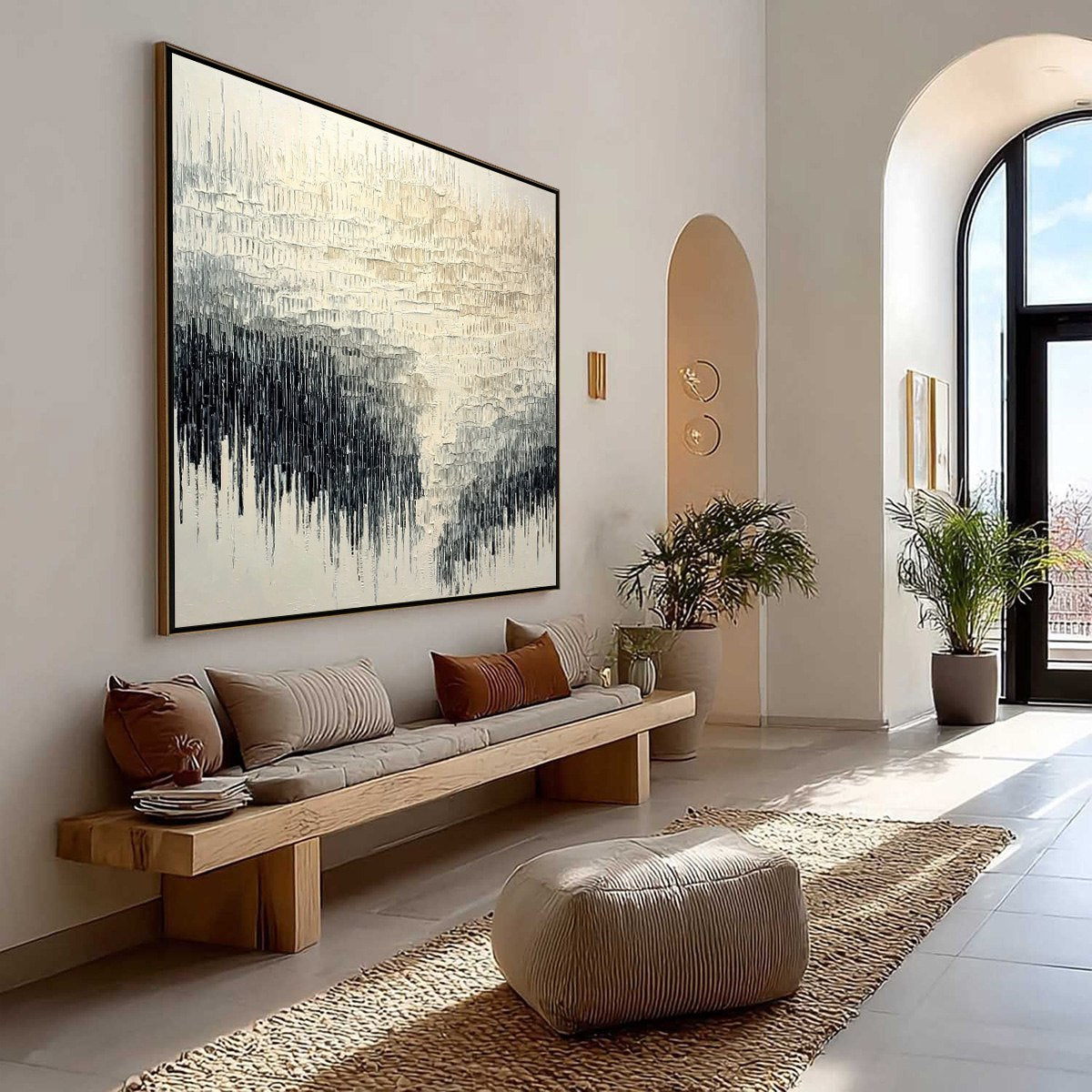 STATIC FLOW: Heavy Texture Wabi Sabi Abstract Painting