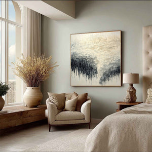 STATIC FLOW: Heavy Texture Wabi Sabi Abstract Painting