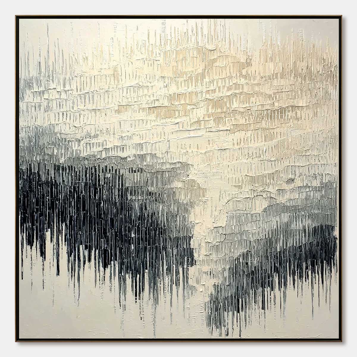 STATIC FLOW: Heavy Texture Wabi Sabi Abstract Painting