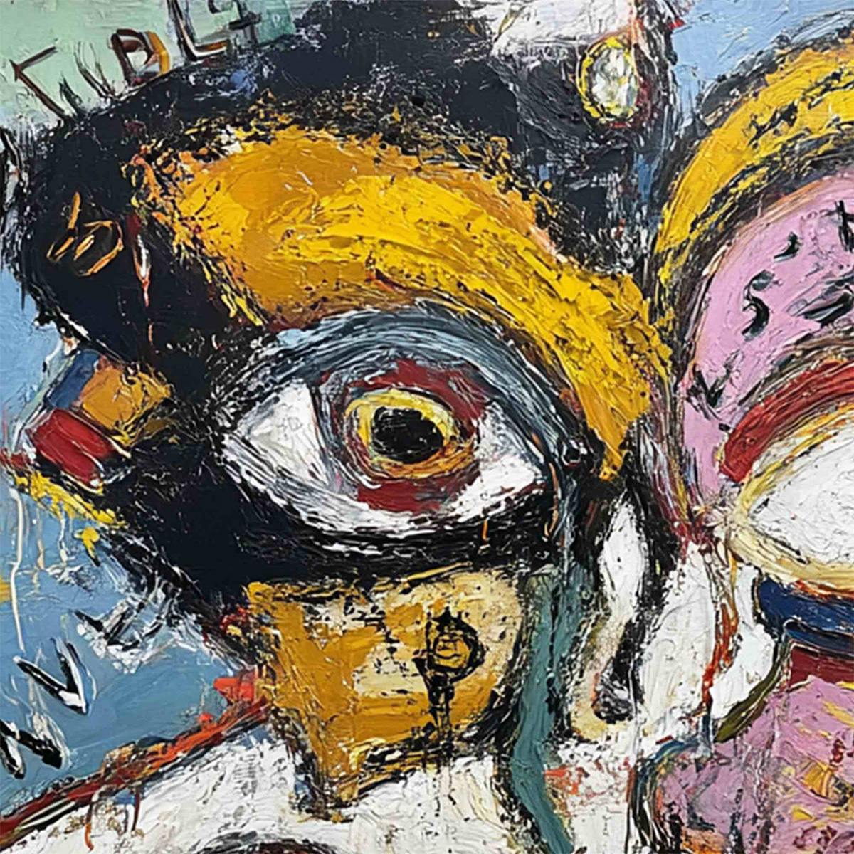 STATIC MIND: Bold Neo-Expressionist Abstract Portrait Painting