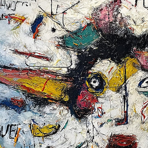 STATIC MIND: Colorful Textured Abstract Expressionist Wall Art