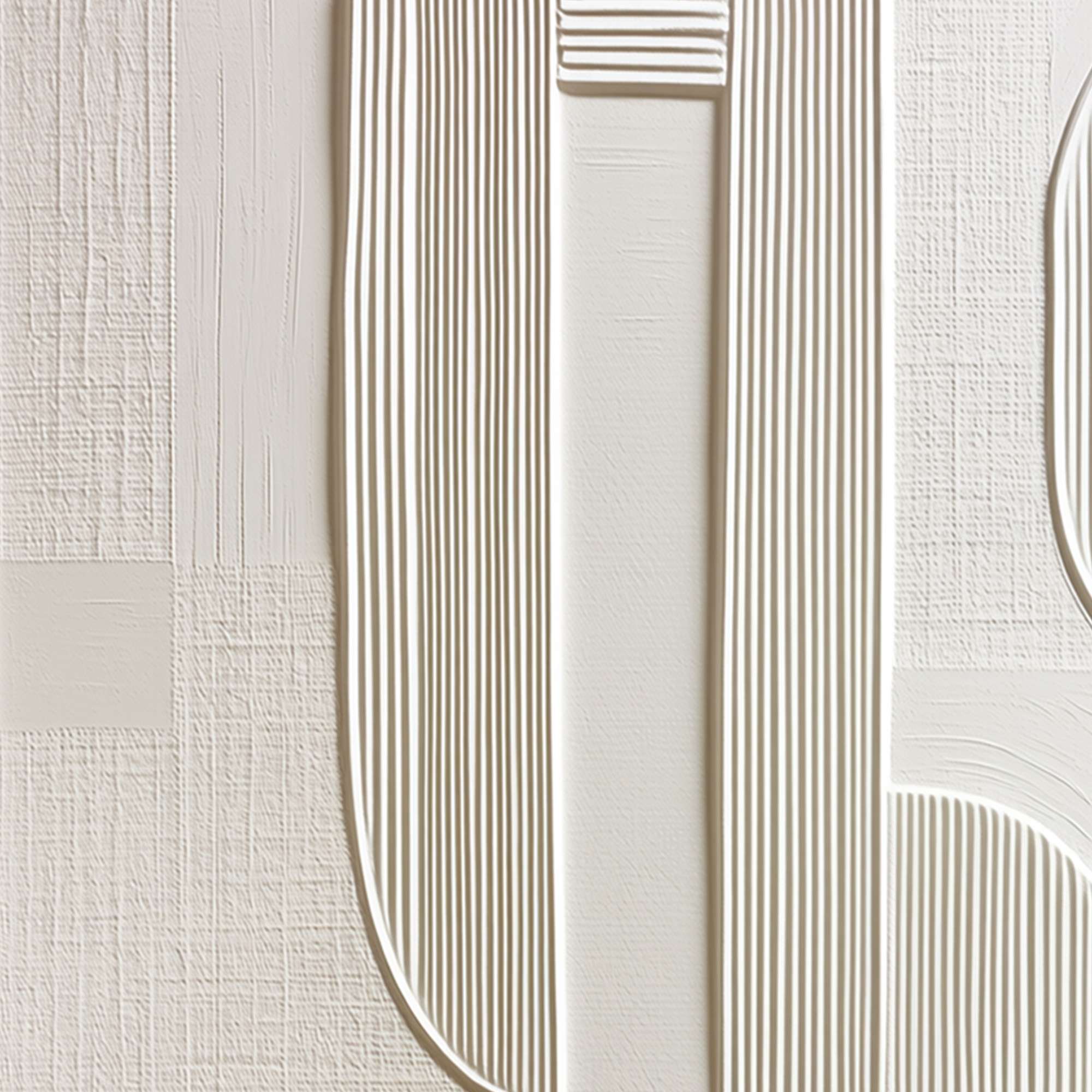 STATIC RHYTHM: Textured White Minimalist Abstract Wall Art