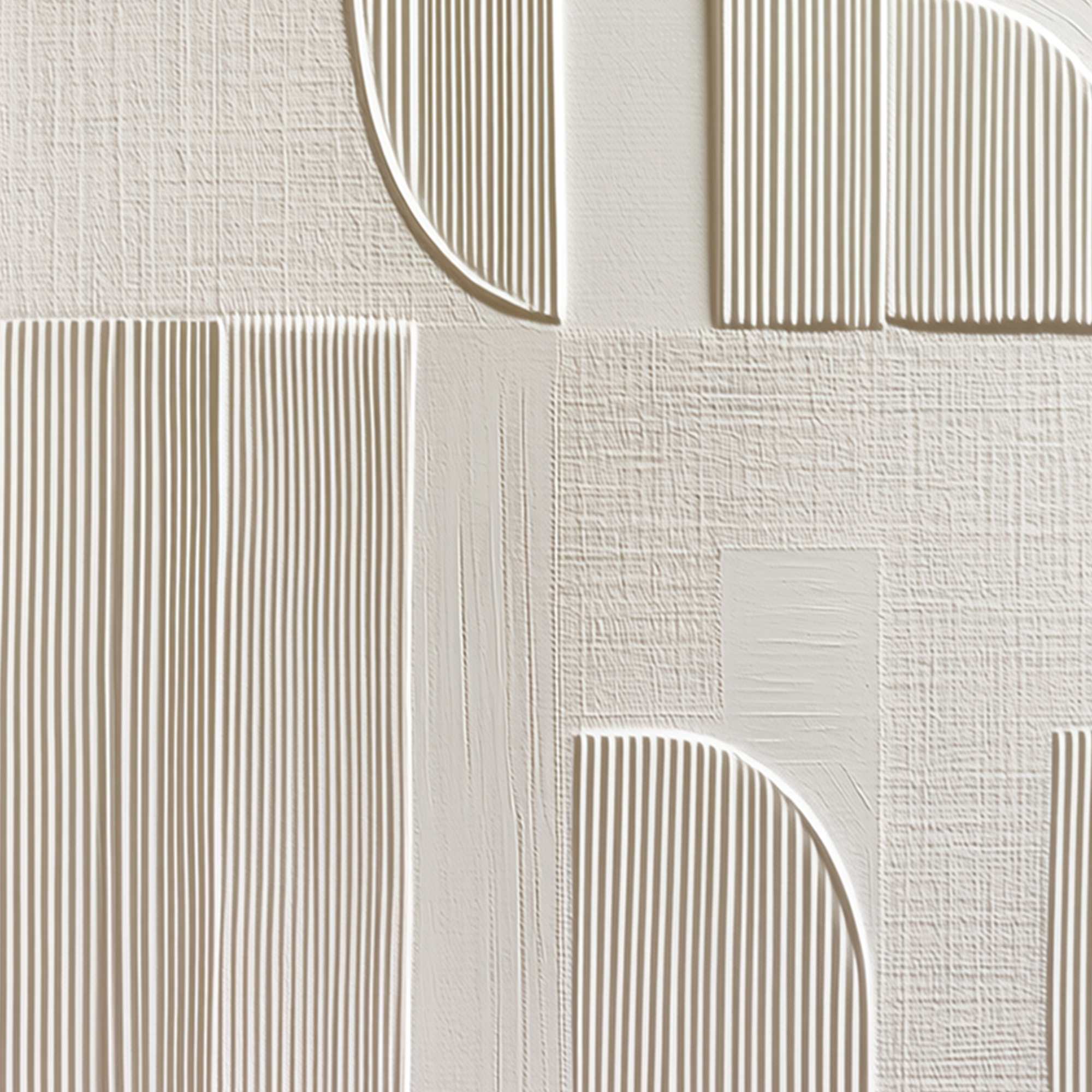 STATIC RHYTHM: Textured White Minimalist Abstract Wall Art