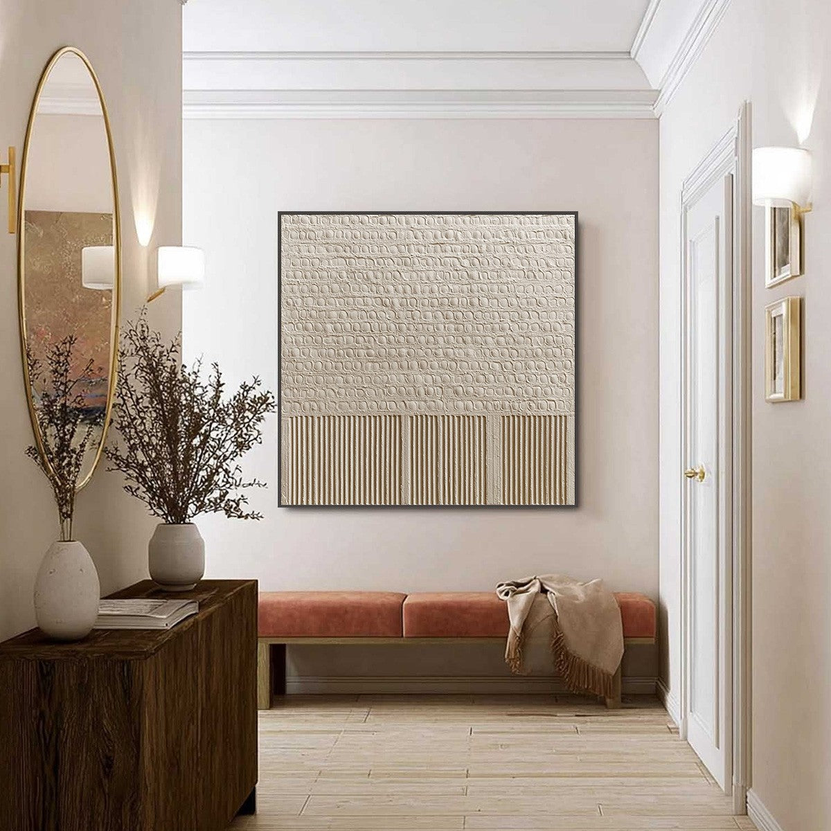 STONE TABLET: Textured Wabi Sabi Minimalist Abstract Painting