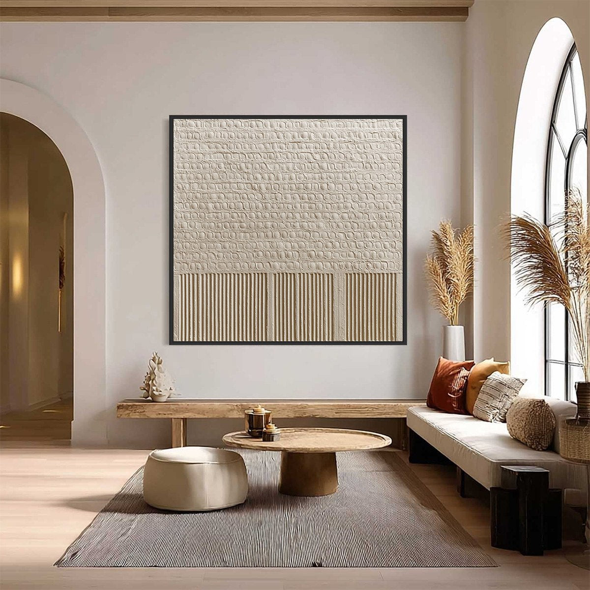 STONE TABLET: Textured Wabi Sabi Minimalist Abstract Painting