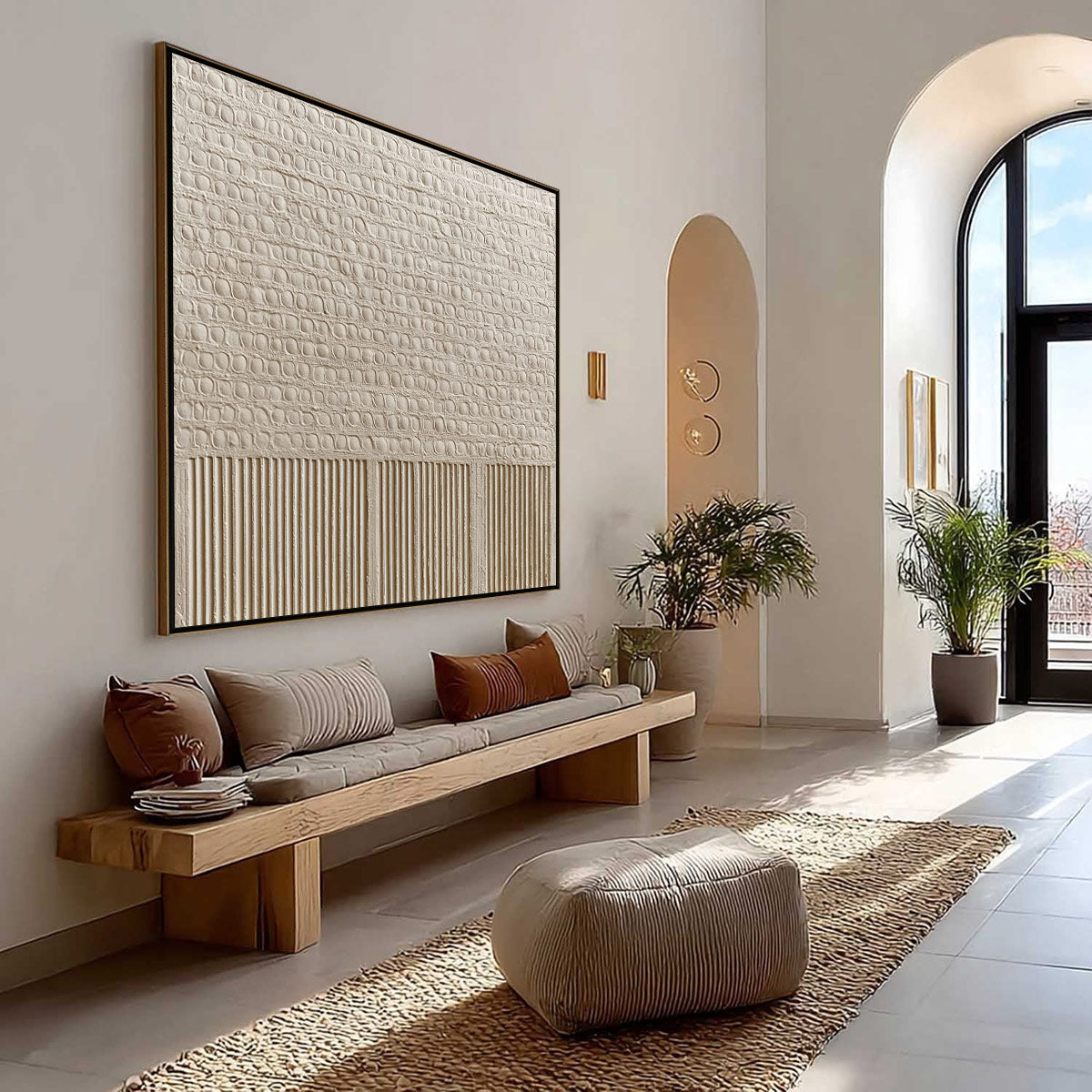 STONE TABLET: Textured Wabi Sabi Minimalist Abstract Painting