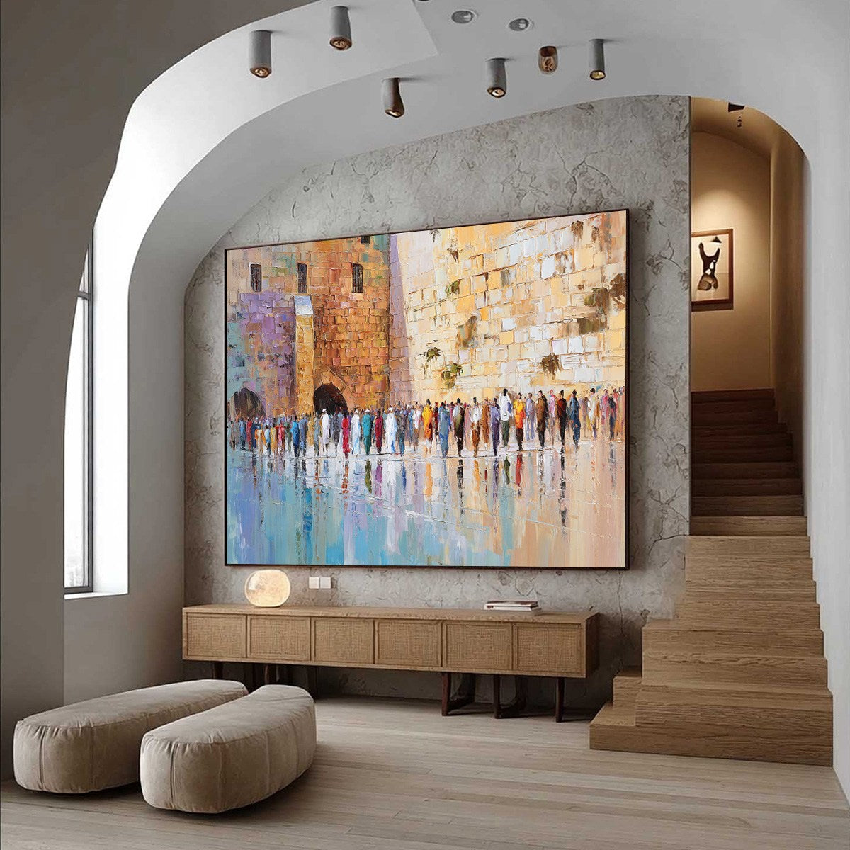 STONES OF REVERENCE: Textured Palette Knife Painting of a Historic Pilgrimage