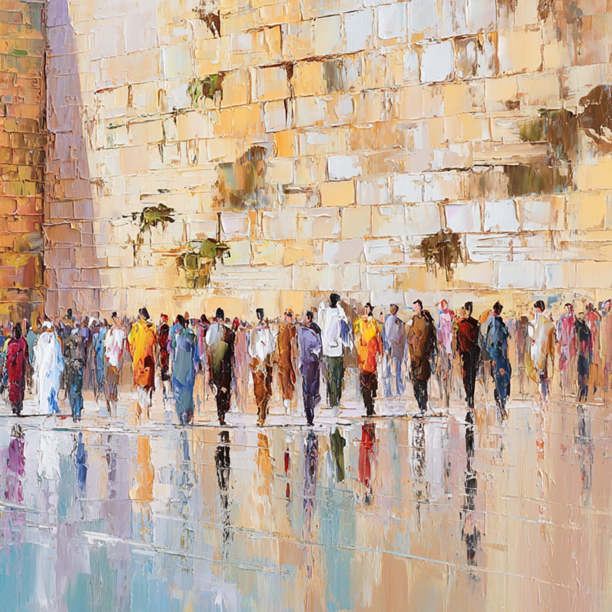 STONES OF REVERENCE: Textured Palette Knife Painting of a Historic Pilgrimage