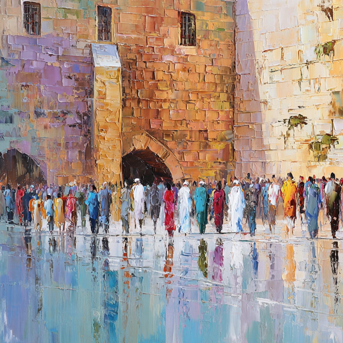 STONES OF REVERENCE: Textured Palette Knife Painting of a Historic Pilgrimage