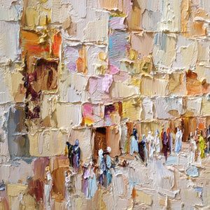 STONES OF SOLACE: Textured Impasto Painting of an Ancient Cityscape