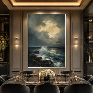 STORM TIDE: Stormy Ocean Seascape Painting