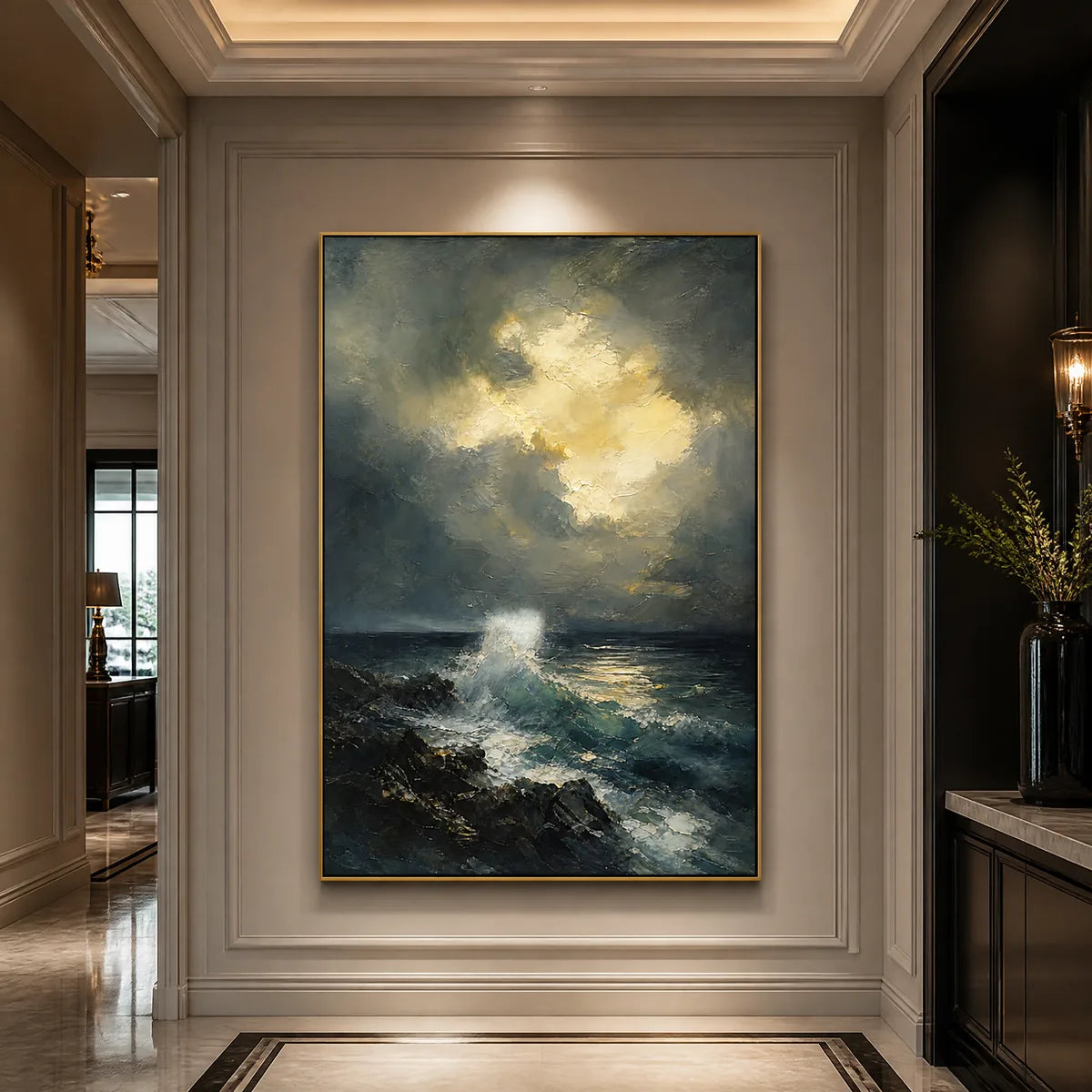 STORM TIDE: Stormy Ocean Seascape Painting