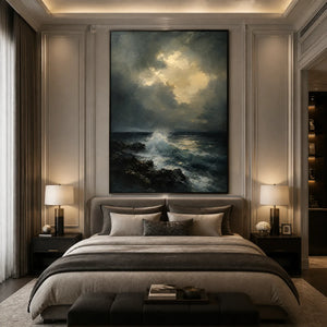 STORM TIDE: Stormy Ocean Seascape Painting