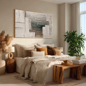 Large textured Wabi Sabi abstract painting, original wall art.