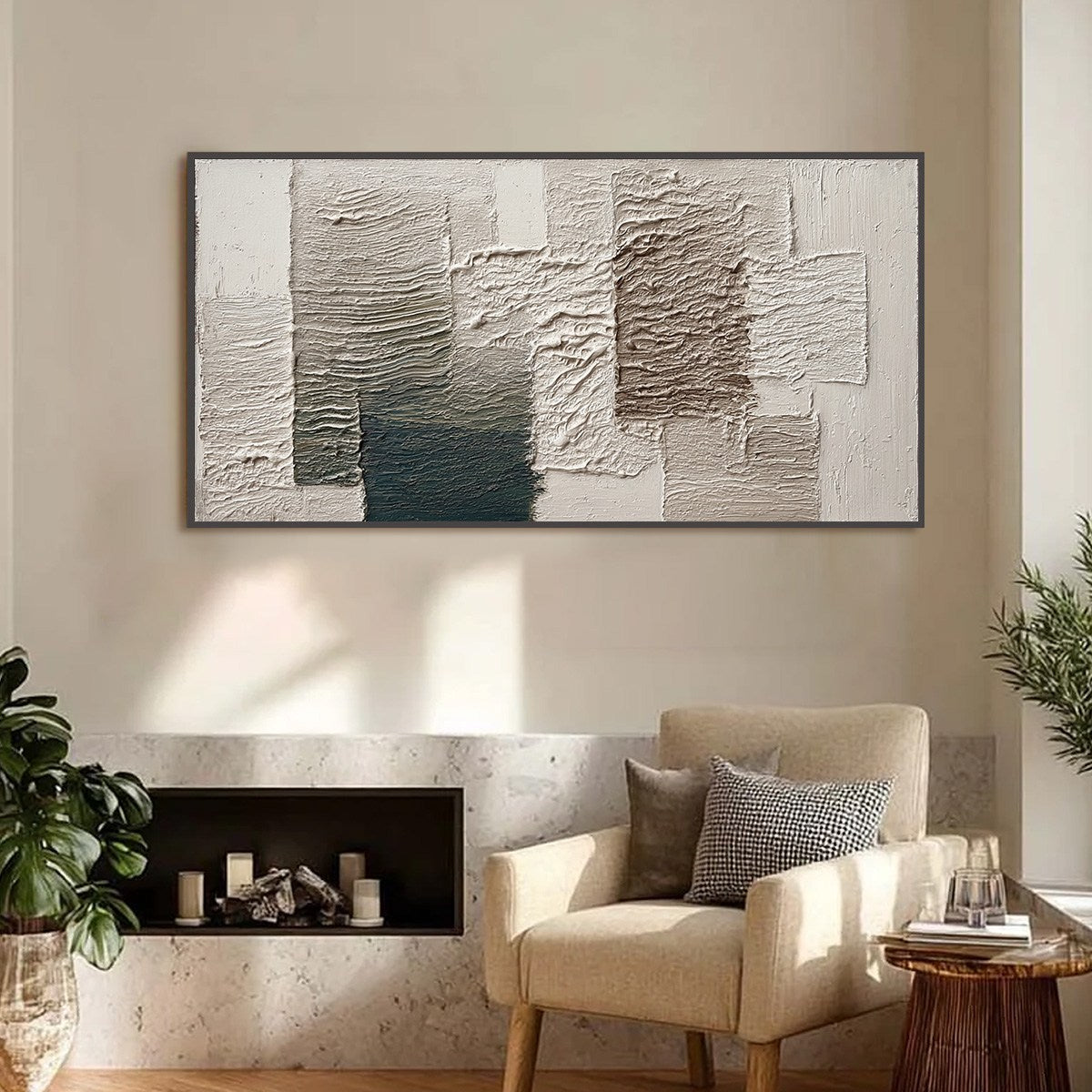 STRATA: Large Textured Wabi Sabi Abstract Painting