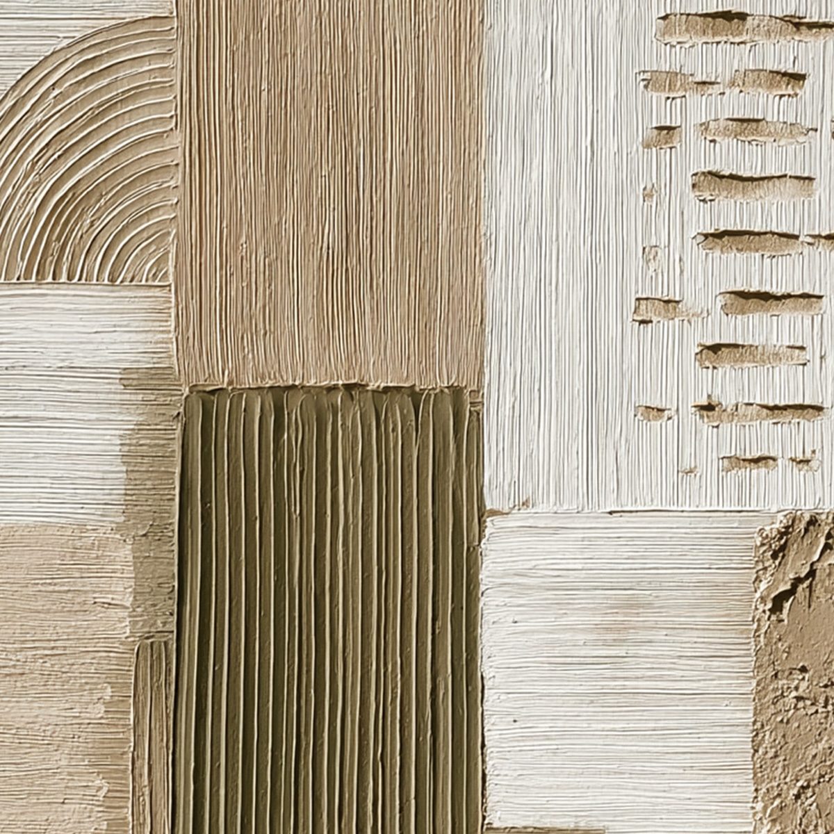 STRATA Textured Abstract Neutral Oil Painting for Modern Wall Art