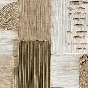 STRATA Textured Abstract Neutral Oil Painting for Modern Wall Art