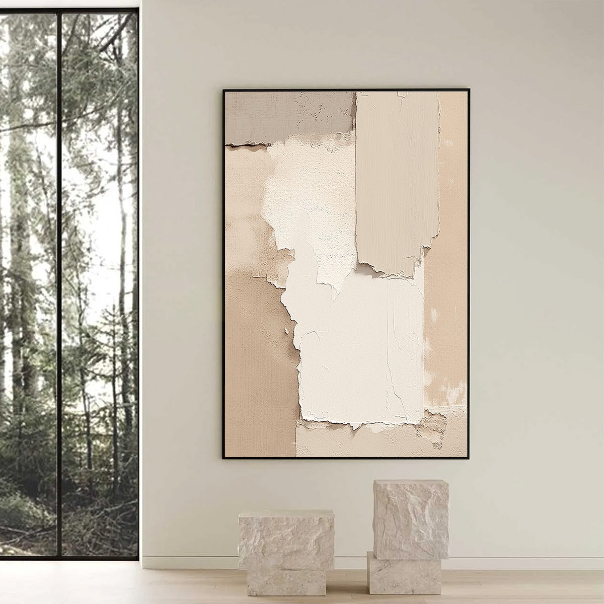 STRATA: Textured Neutral Abstract Wabi Sabi Wall Art
