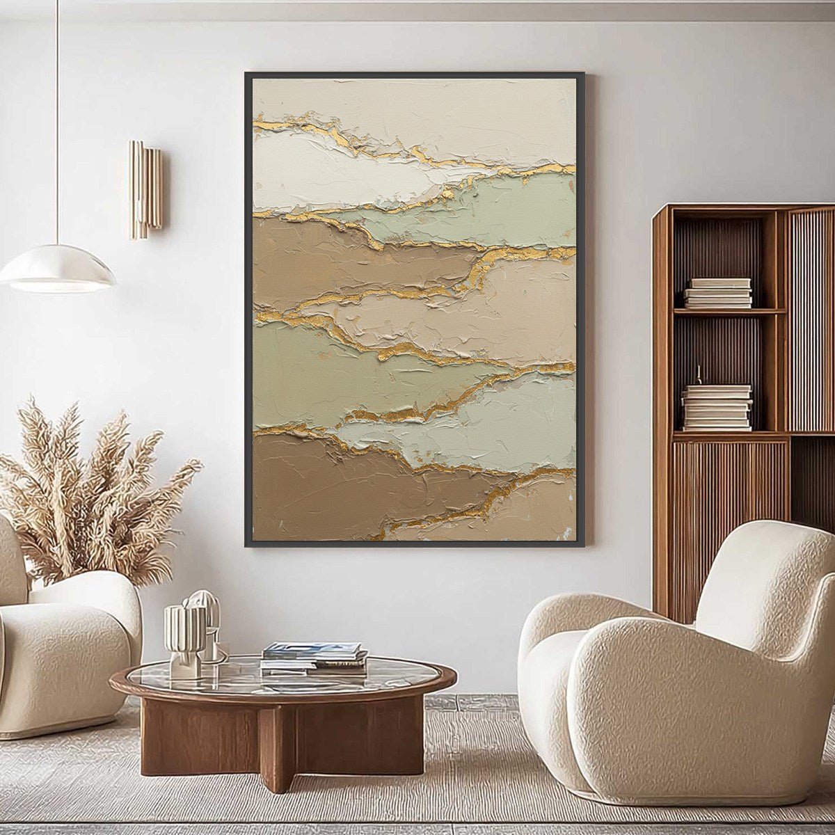 STRATA: Textured Wabi Sabi Abstract Landscape Painting