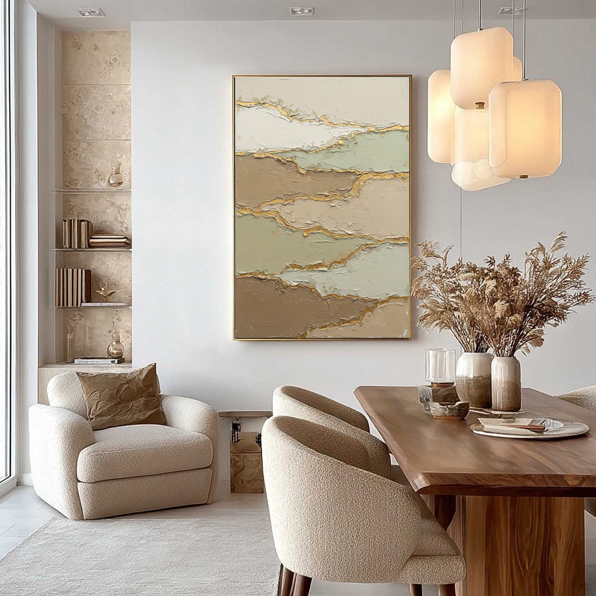 STRATA: Textured Wabi Sabi Abstract Landscape Painting
