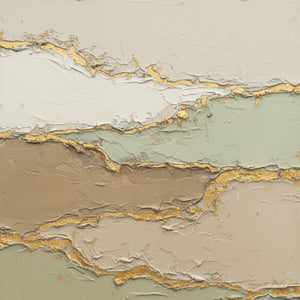 STRATA: Textured Wabi Sabi Abstract Landscape Painting