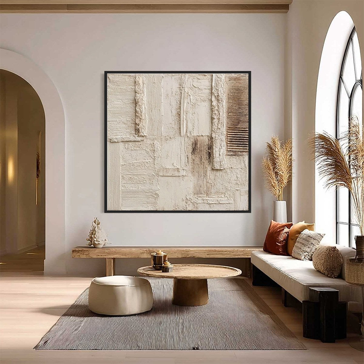 STRATA: Textured Wabi Sabi Abstract Painting | Neutral Wall Art