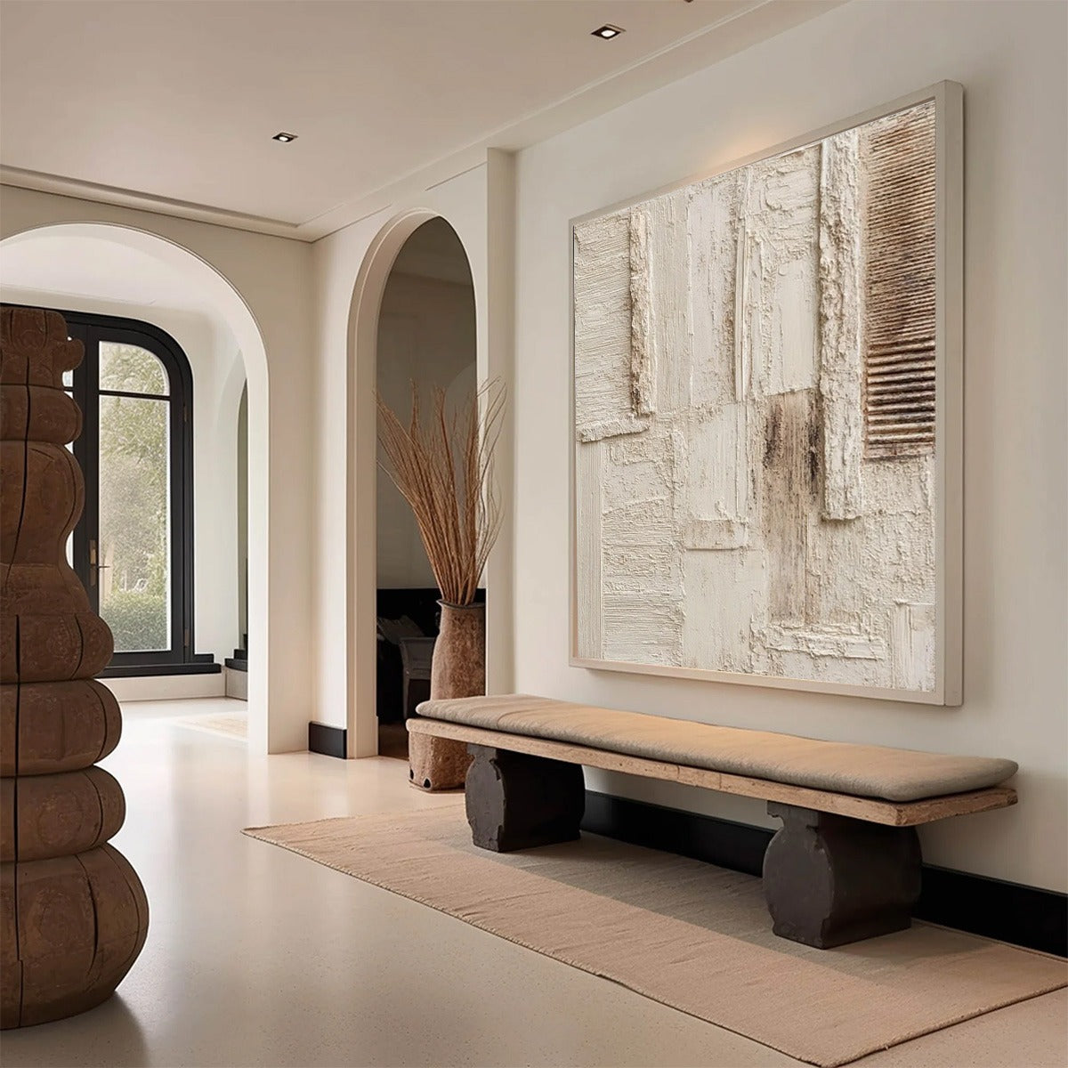 STRATA: Textured Wabi Sabi Abstract Painting in Neutral Tones