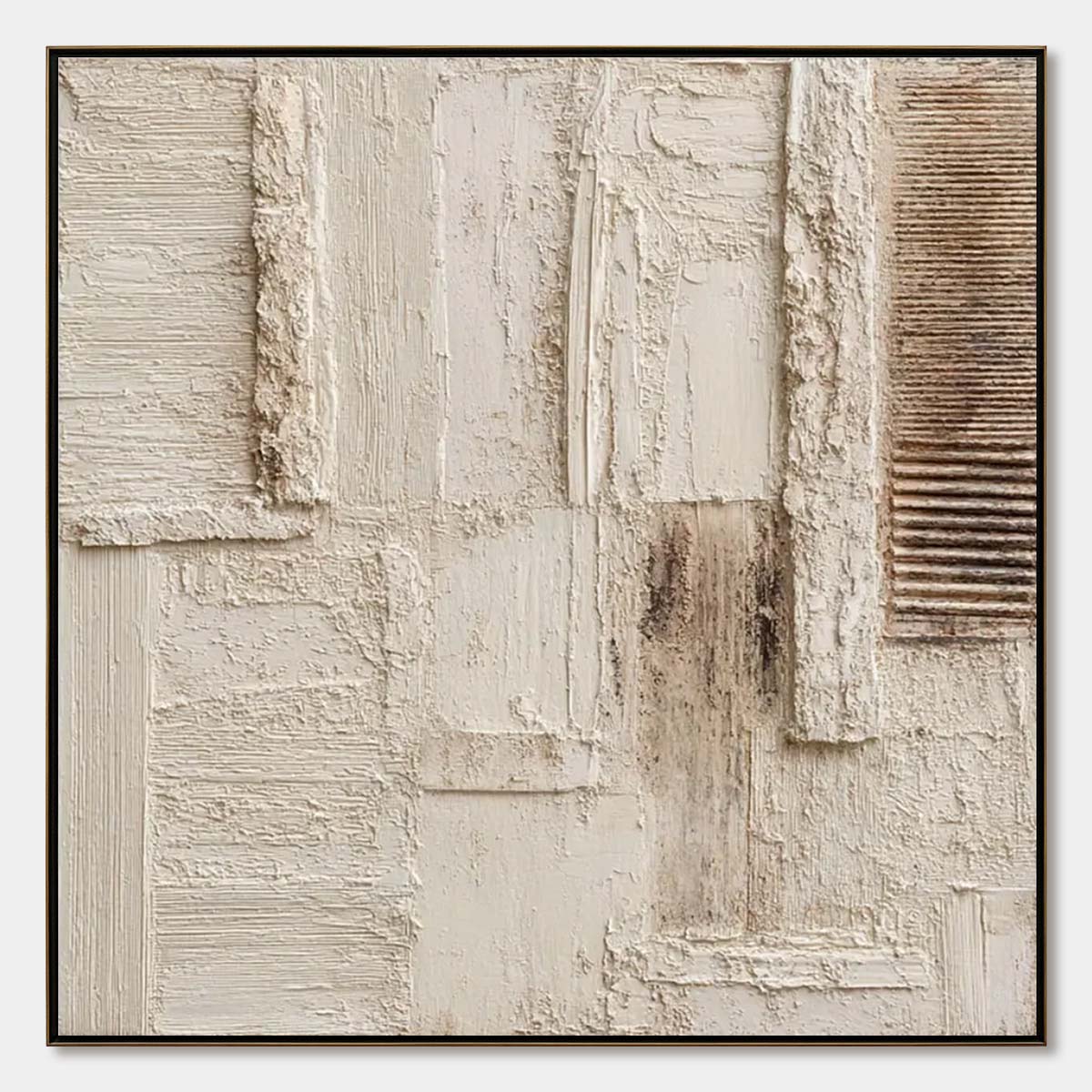 STRATA: Textured Wabi Sabi Abstract Painting in Neutral Tones