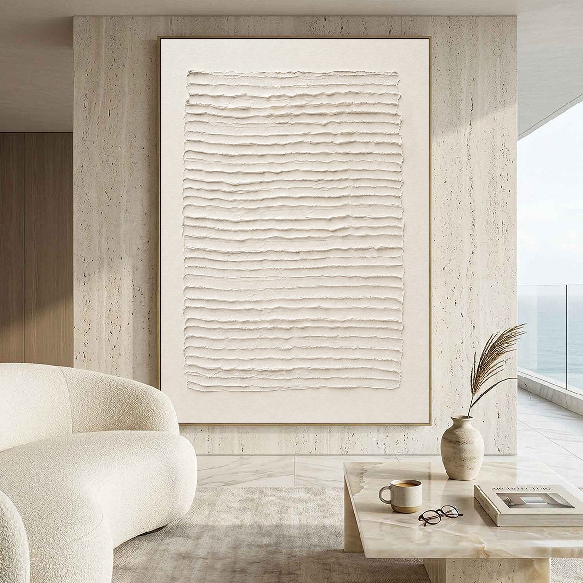 STRATA: Textured Wabi-Sabi Minimalist Abstract Painting