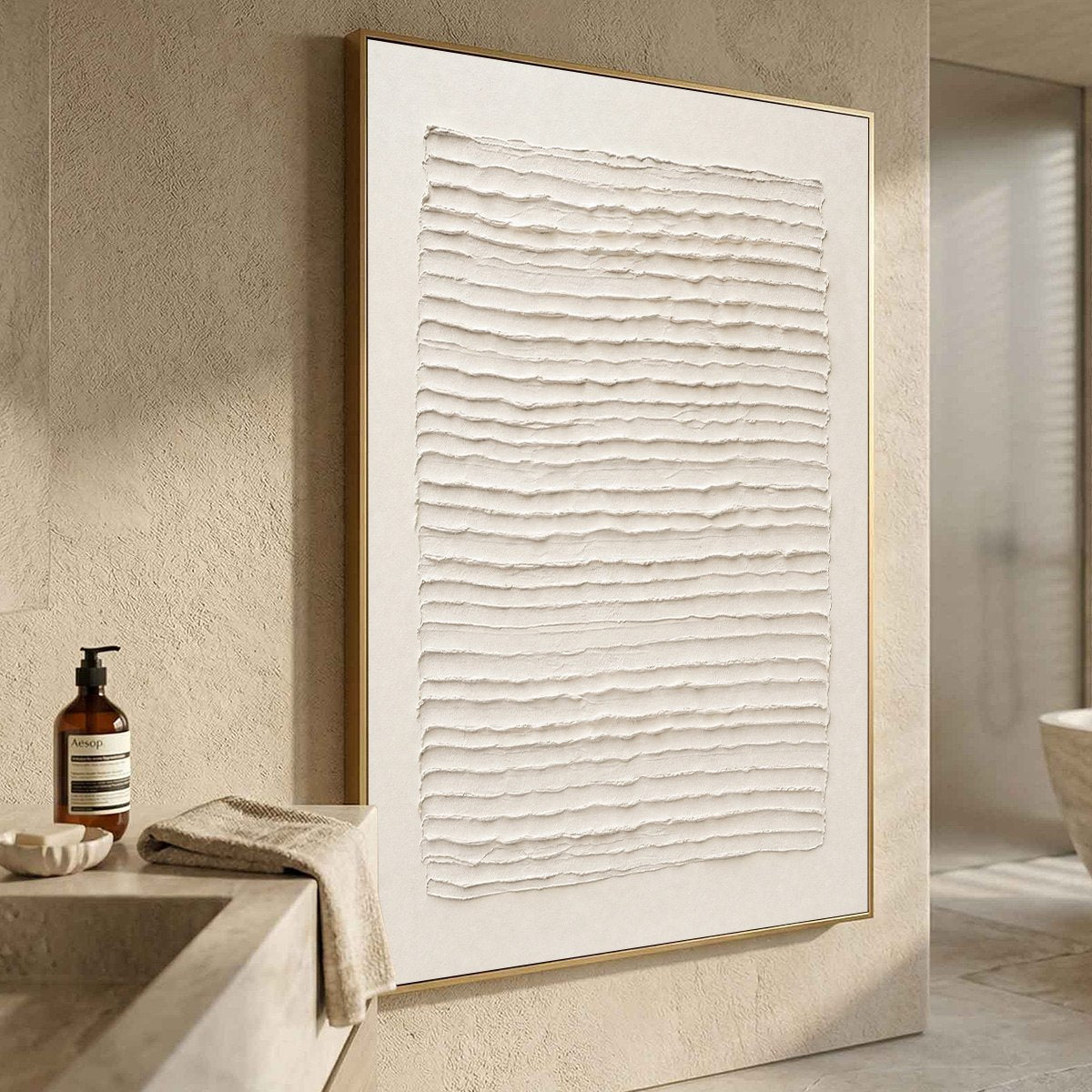 STRATA: Textured Wabi-Sabi Minimalist Abstract Painting