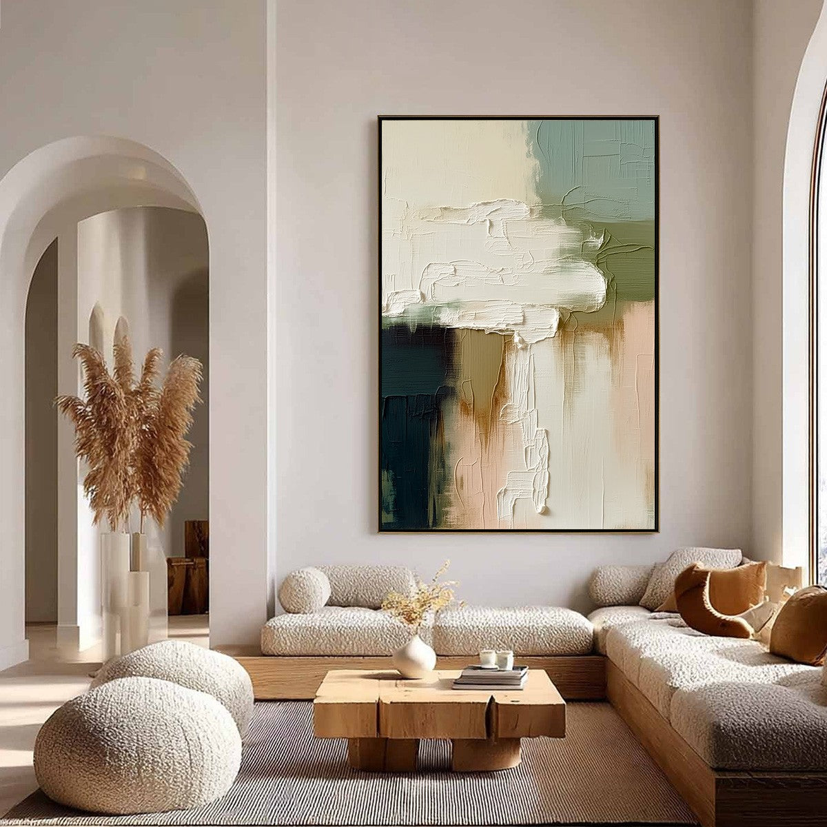 STRATA: Textured Wabi Sabi Style Abstract Impasto Painting