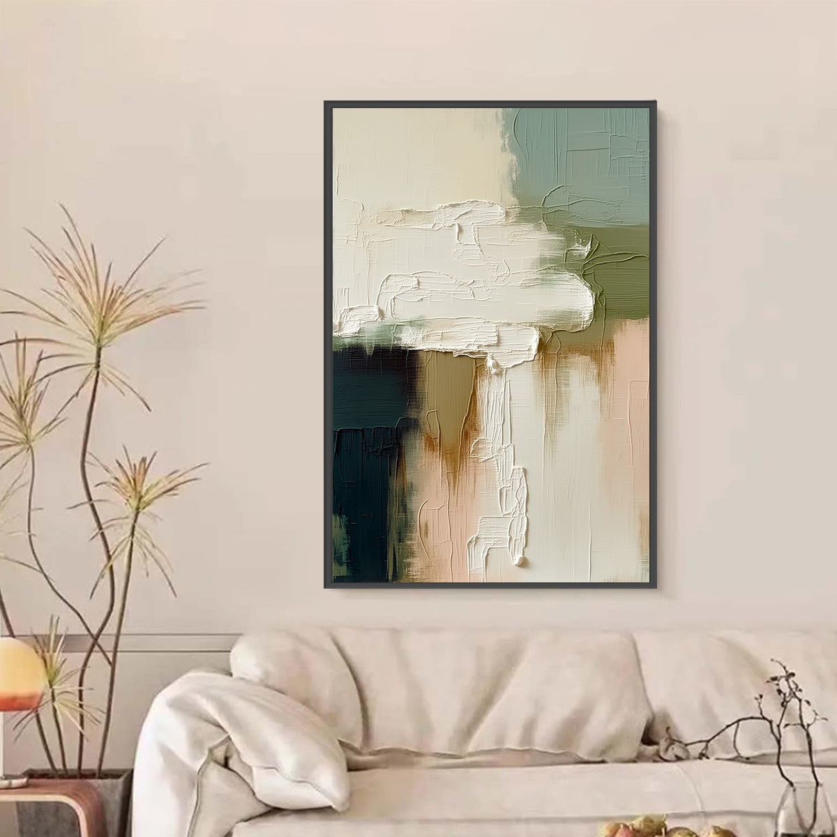 STRATA: Textured Wabi Sabi Style Abstract Impasto Painting
