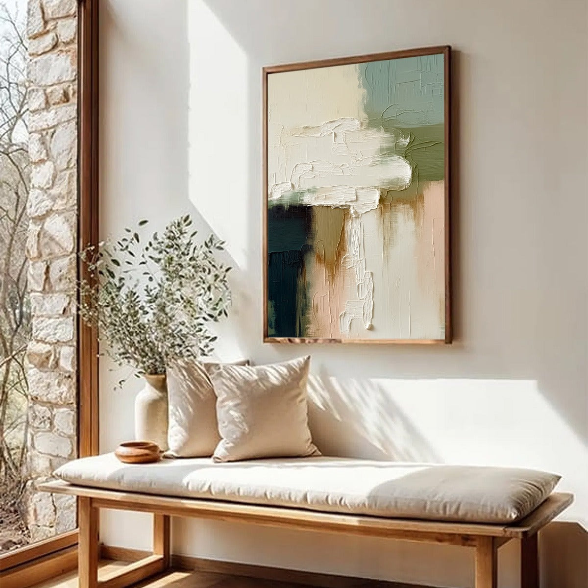 STRATA: Textured Wabi Sabi Style Abstract Impasto Painting