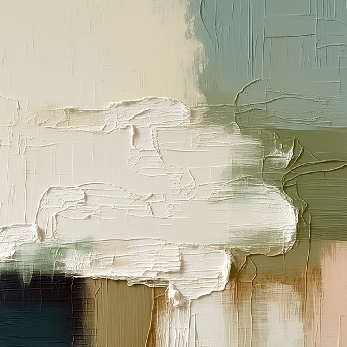 STRATA: Textured Wabi Sabi Style Abstract Impasto Painting