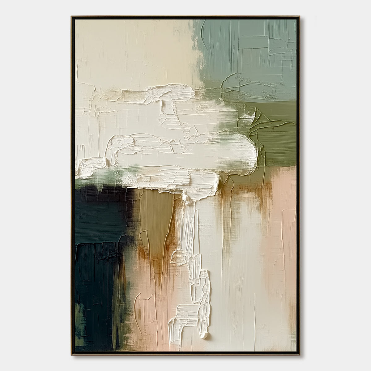 STRATA: Textured Wabi Sabi Style Abstract Impasto Painting