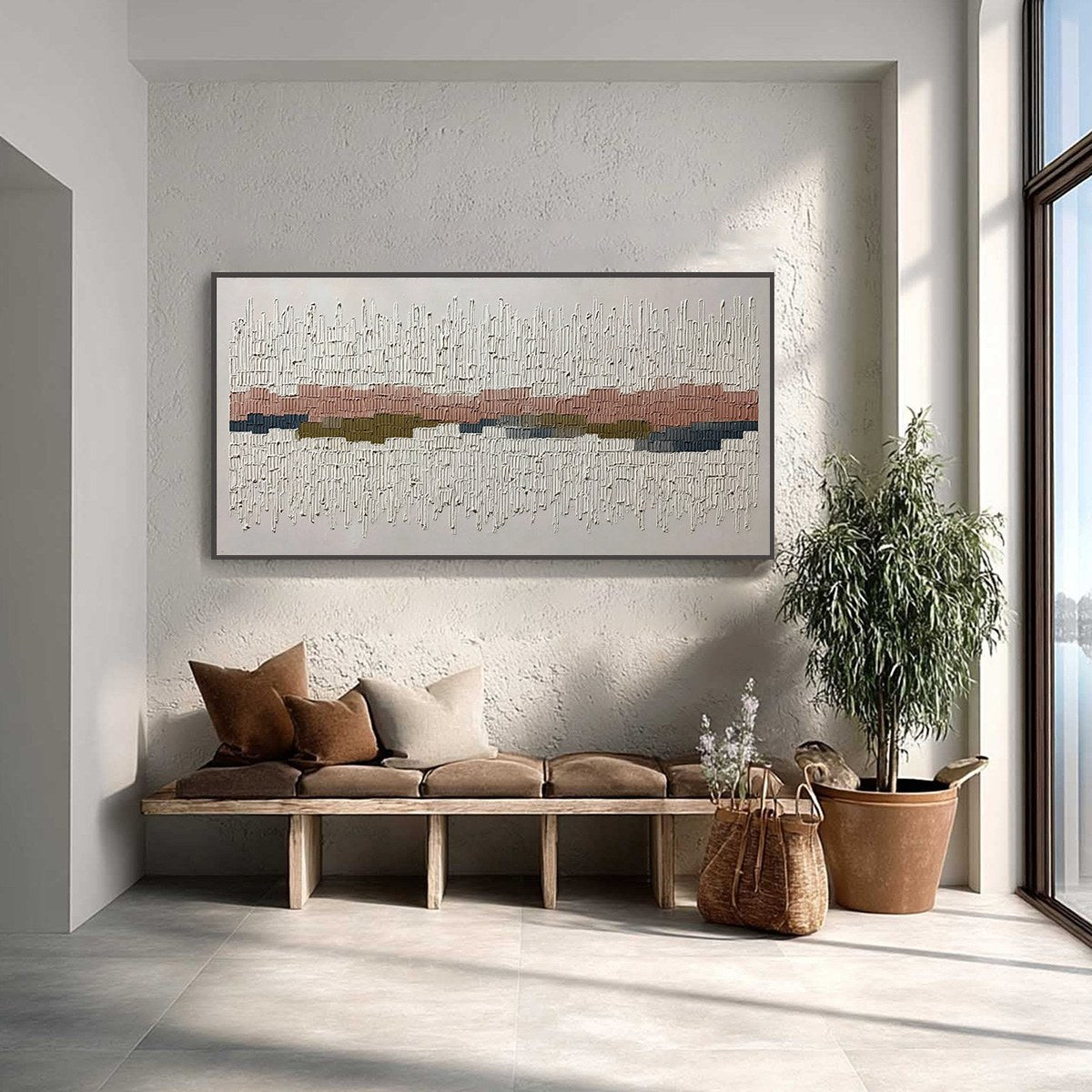 STRATA: Wabi Sabi Textured Abstract Horizontal Wall Art
