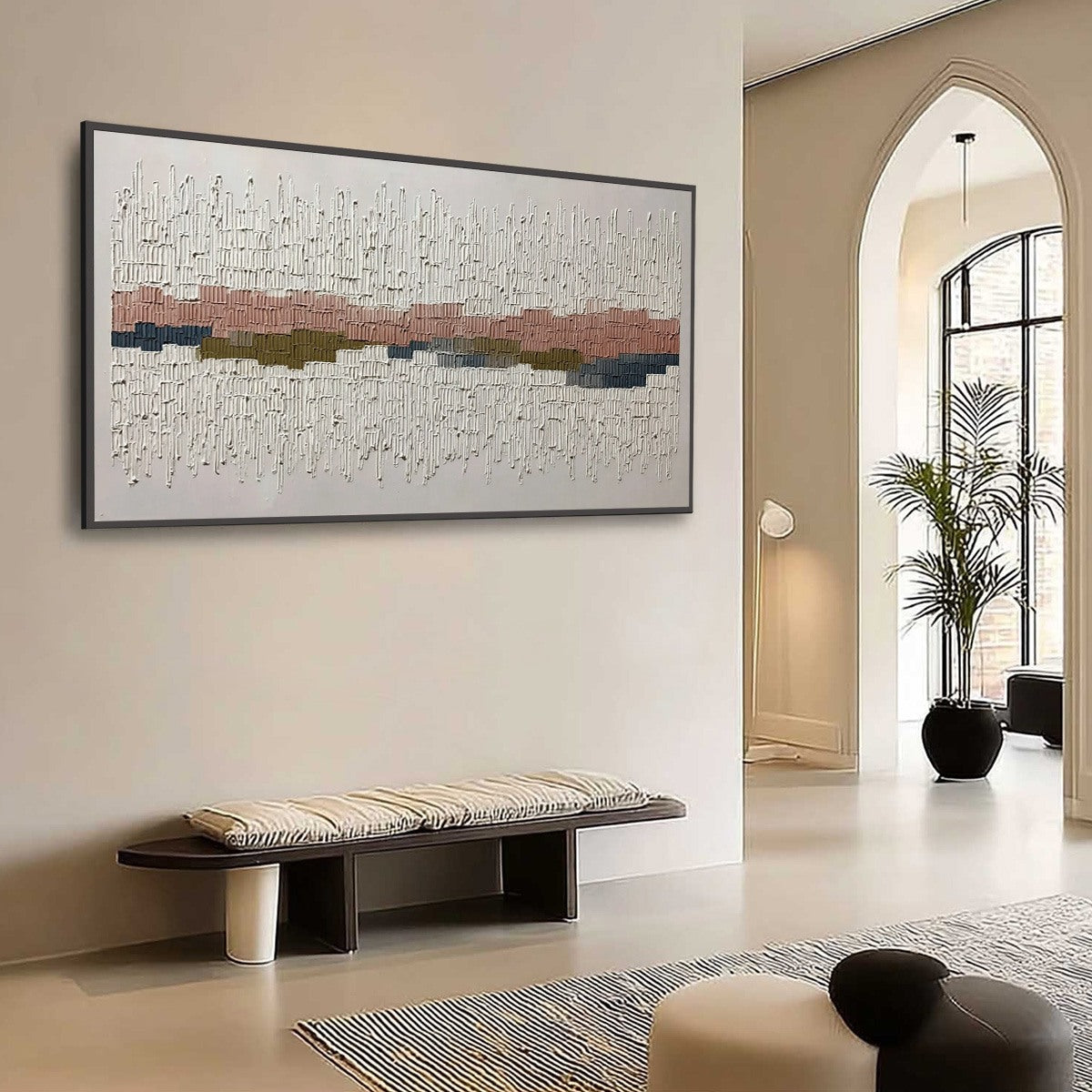 STRATA: Wabi Sabi Textured Abstract Horizontal Wall Art