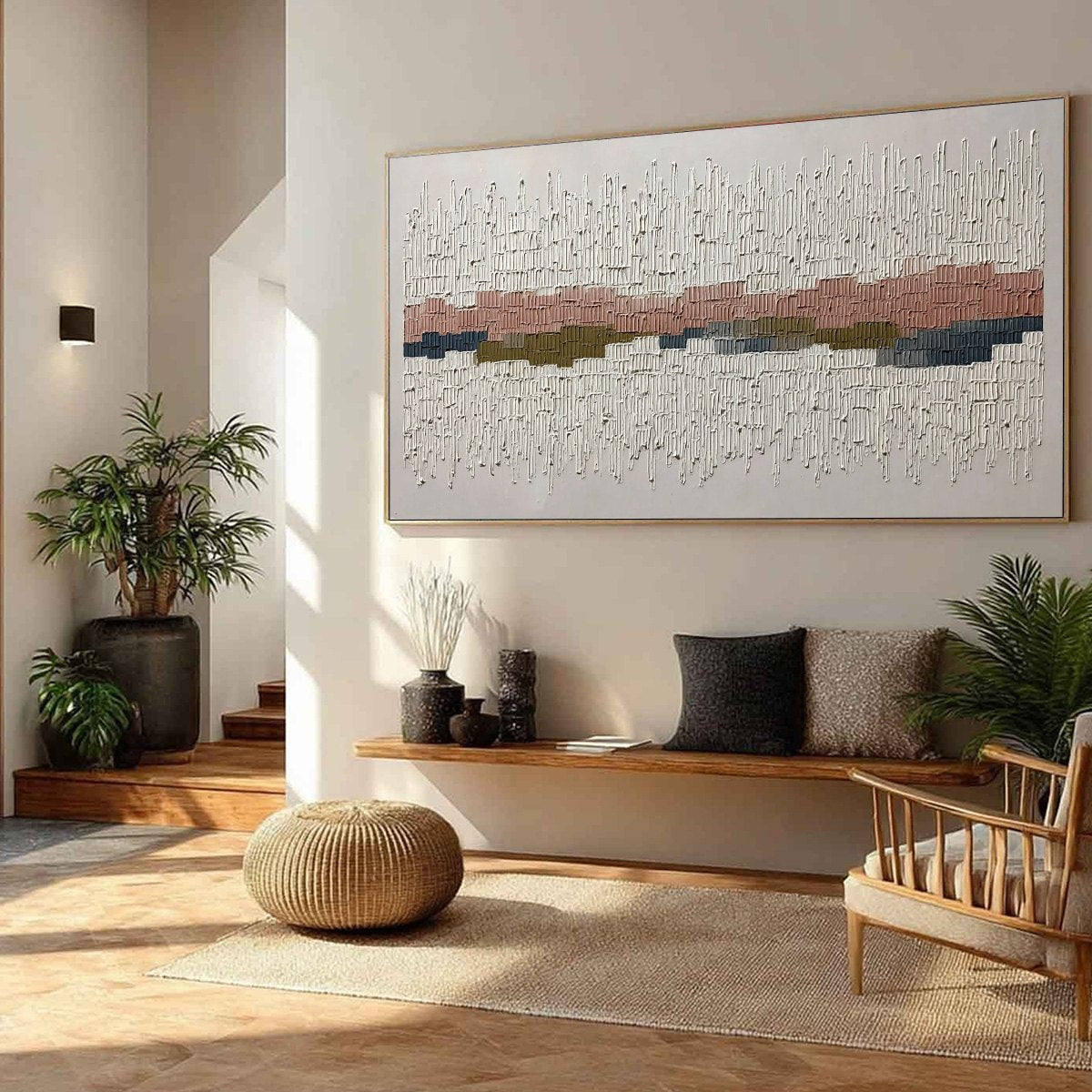 STRATA: Wabi Sabi Textured Abstract Horizontal Wall Art