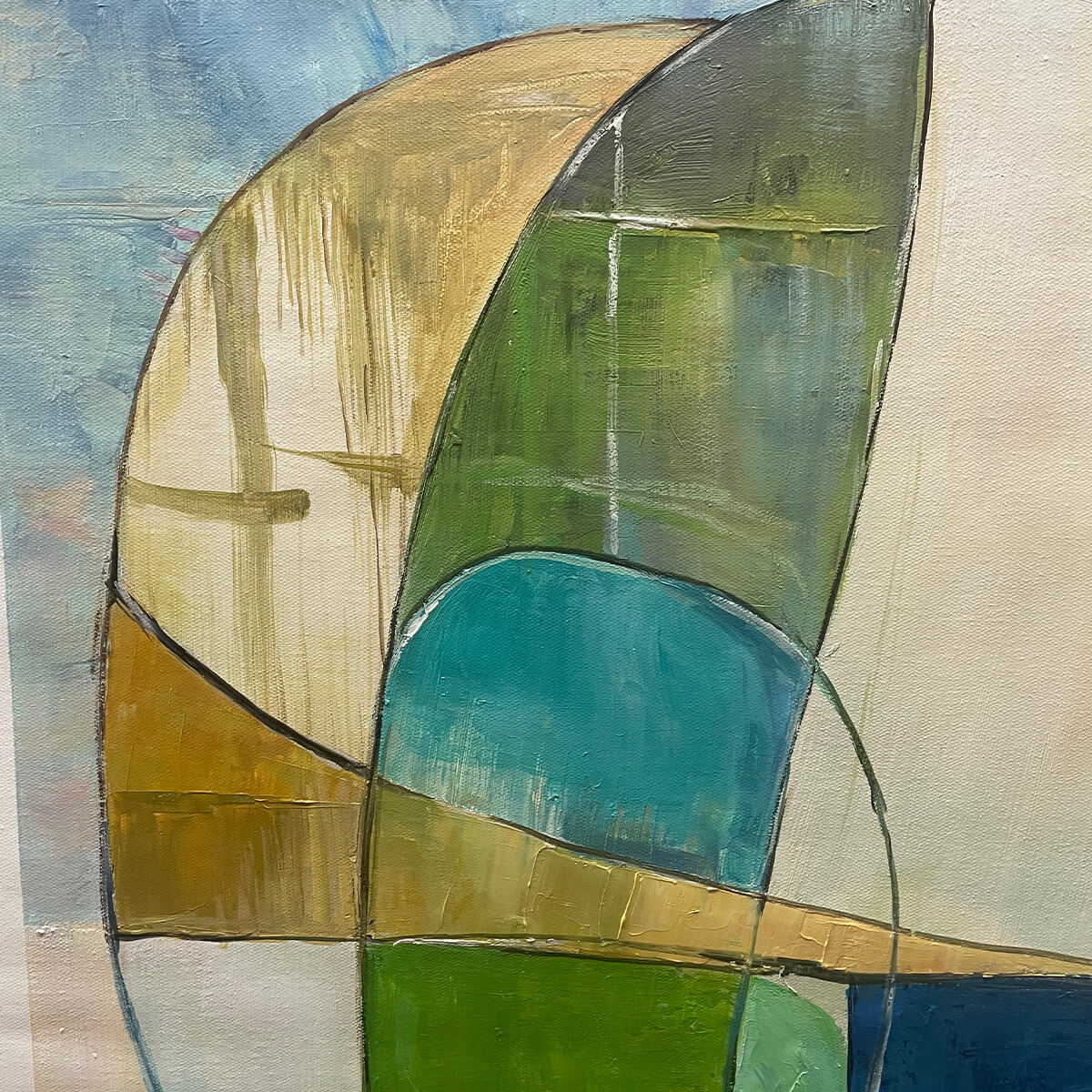 STRATA: Abstract Minimalist-Inspired Oil Painting