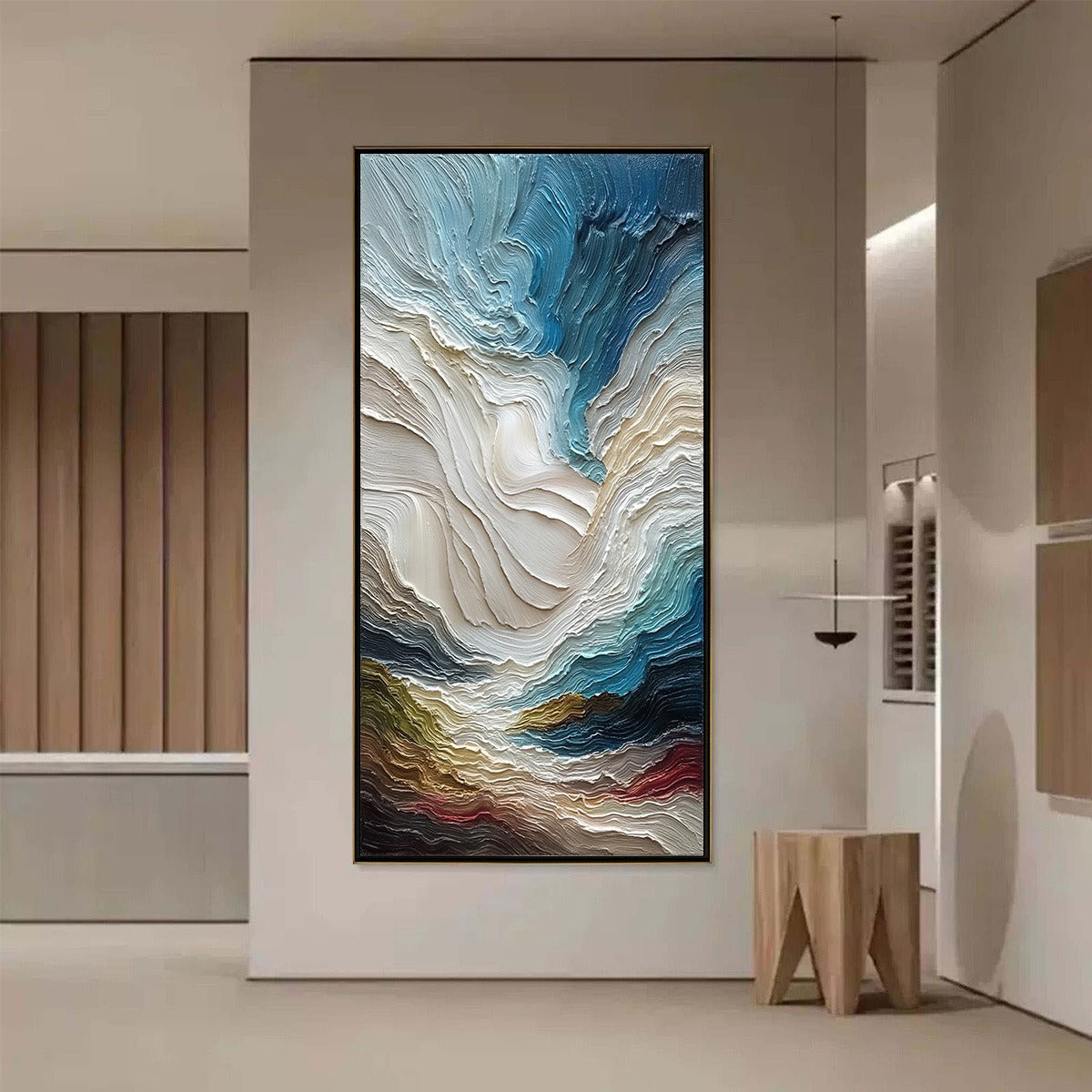 STRATUM: Vertical Abstract Impasto Landscape Painting