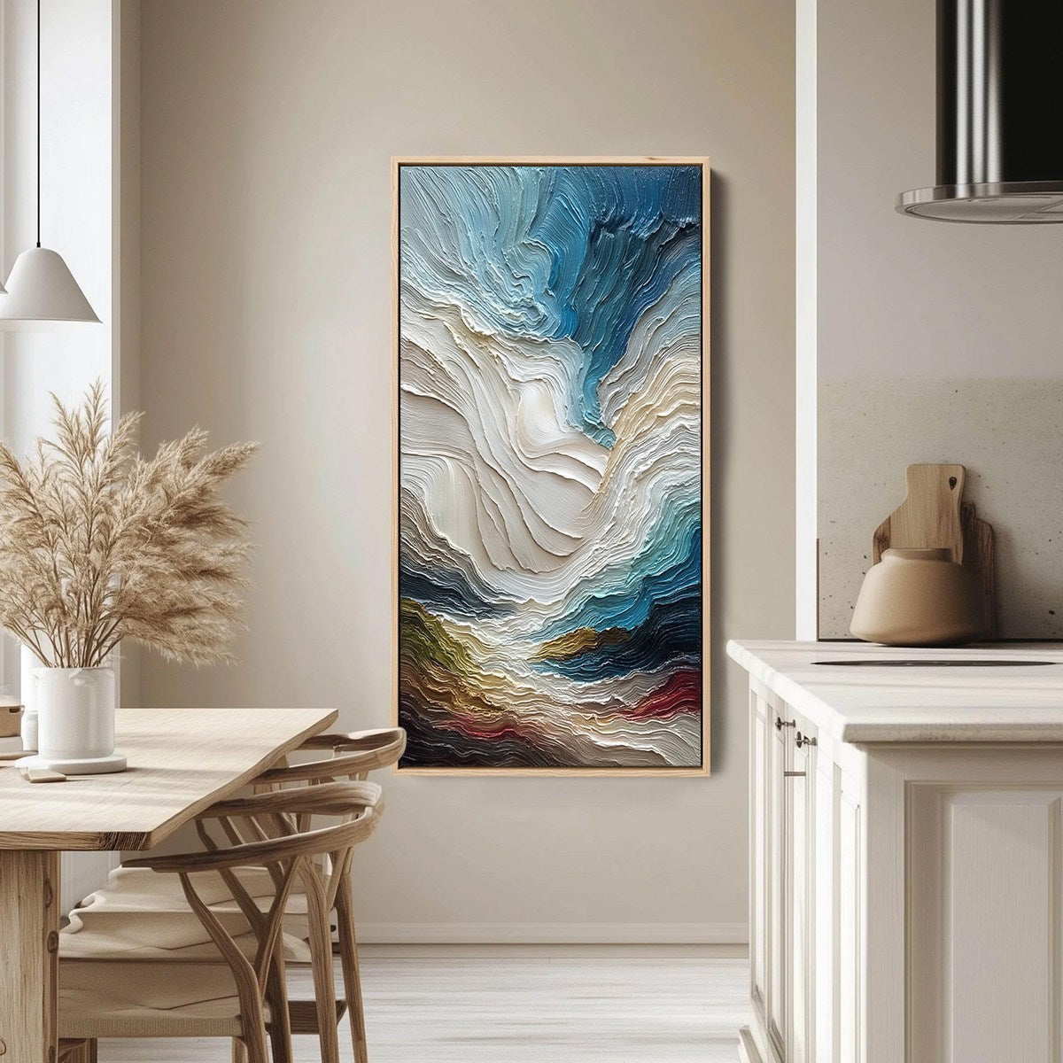 STRATUM: Vertical Abstract Impasto Landscape Painting